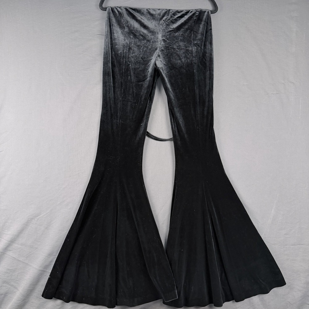 Norma Kamali Velvet Fishtail Jumpsuit Black S/36 Backless Adjustable Straps - Picture 14 of 14
